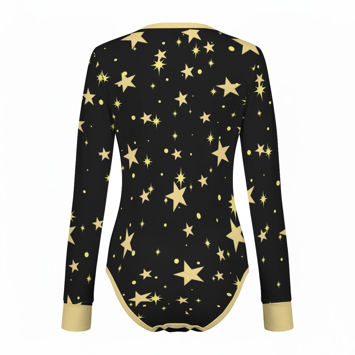 Golden Night Stars Long Sleeve CuddleSuit