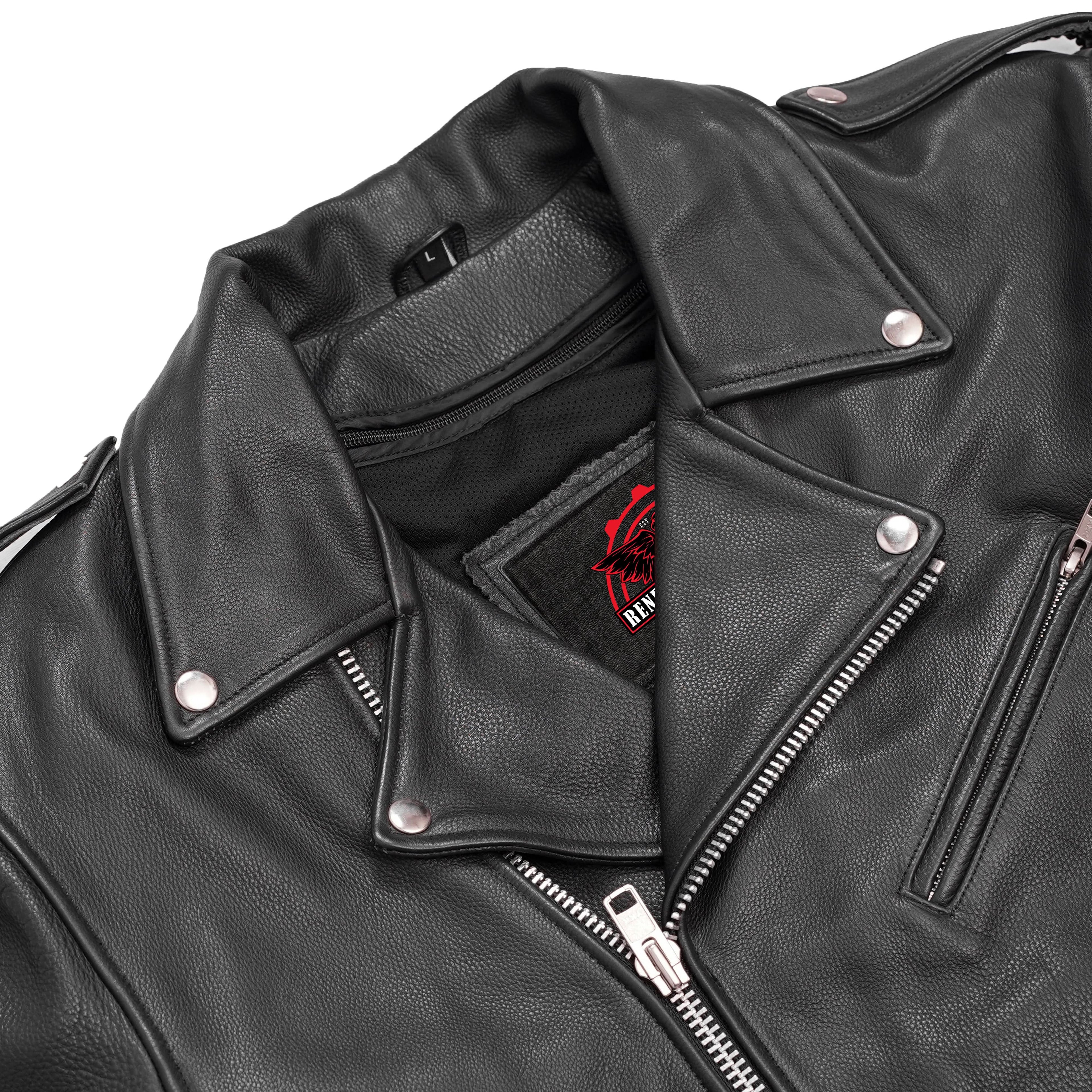 Men's Premium Classic Plain Side Police Style Jacket - Black