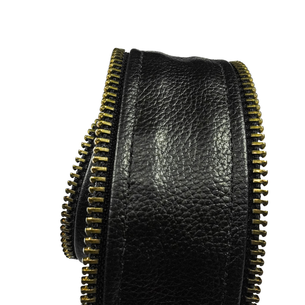 VXP54 Men's Black Universal Vest Expander Panel with Antique Zip (Single Piece)
