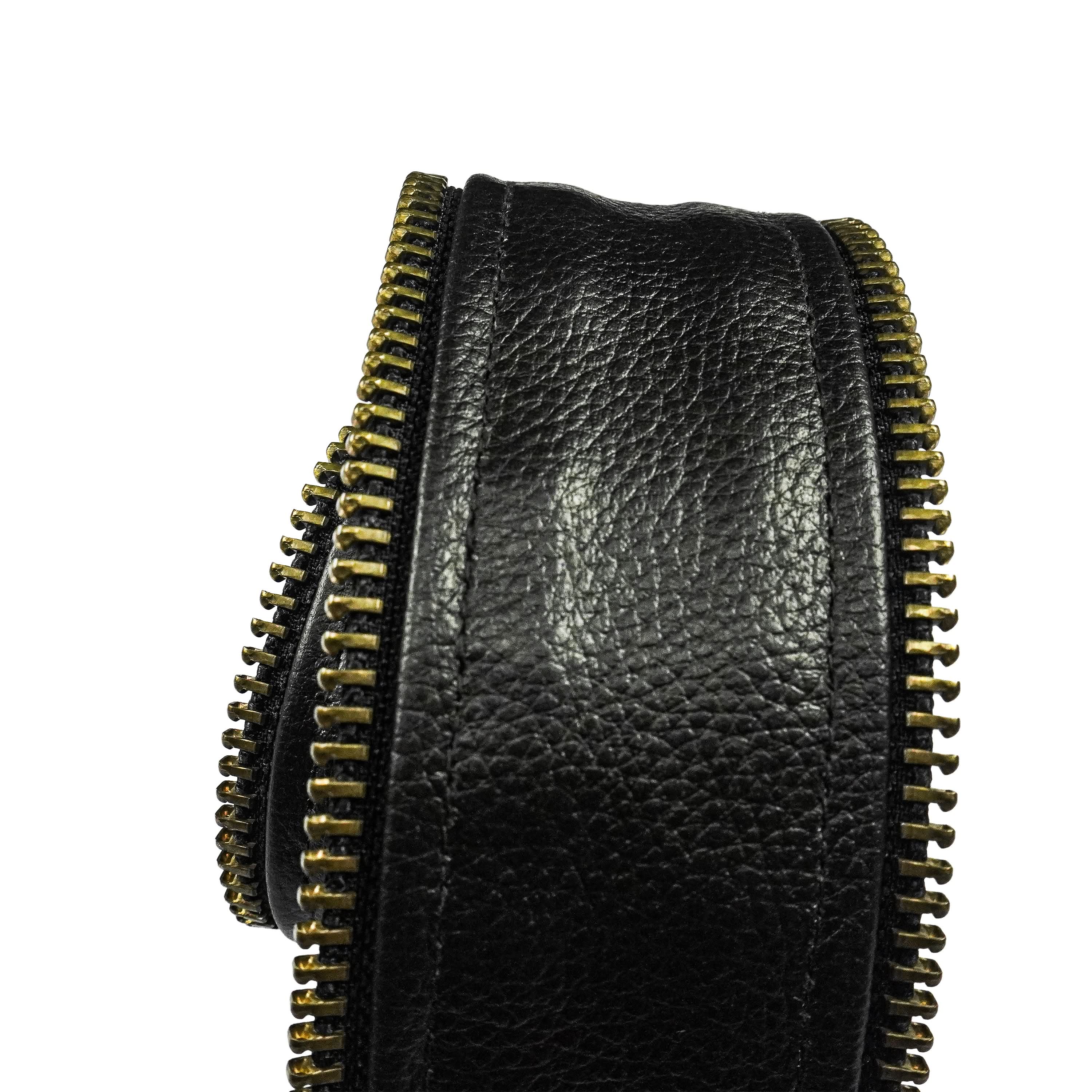 VXP54 Men's Black Universal Vest Expander Panel with Antique Zip (Single Piece)