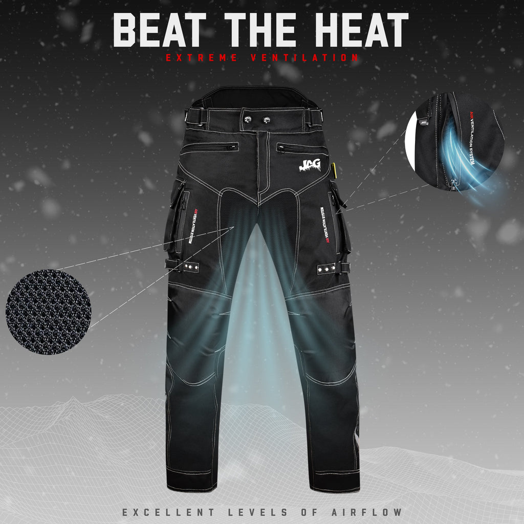 The mavrick- Motorcycle Protective Pants (Black)  By:JAG.