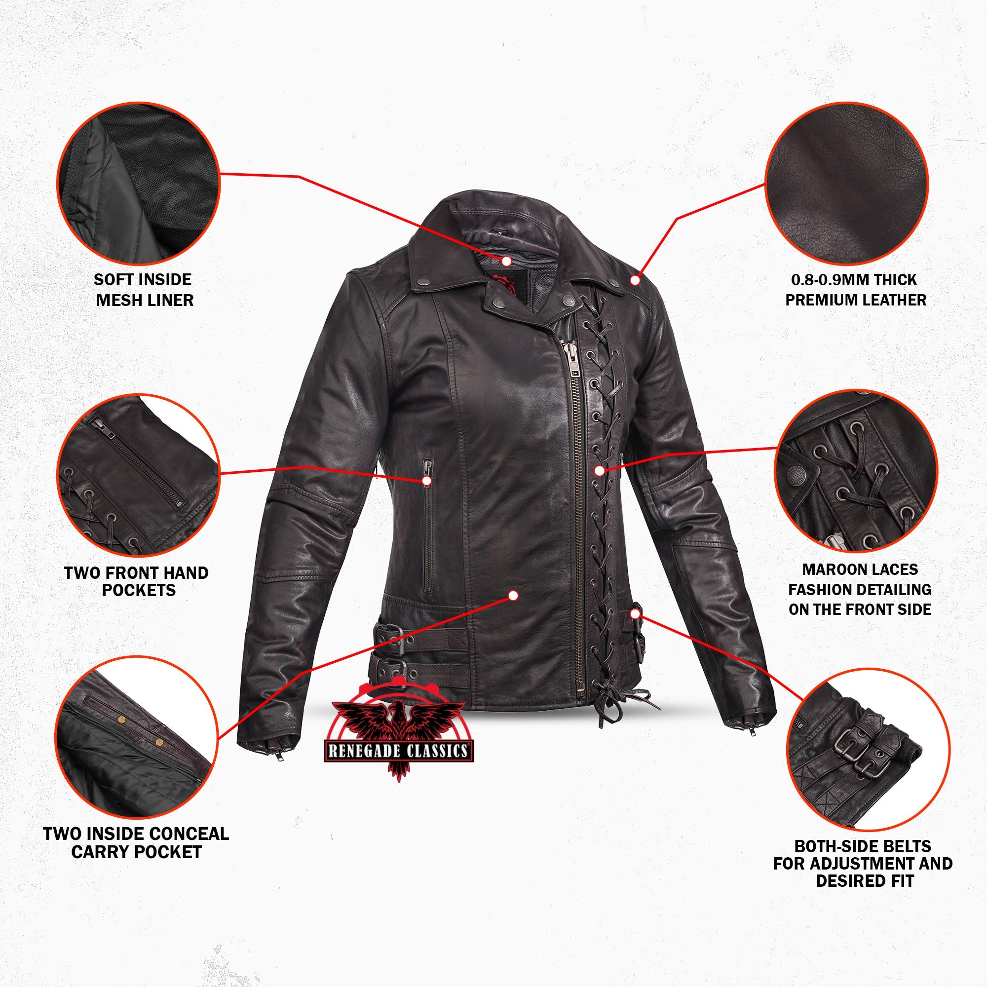 Black Pearl Women's Fashion Leather Jacket