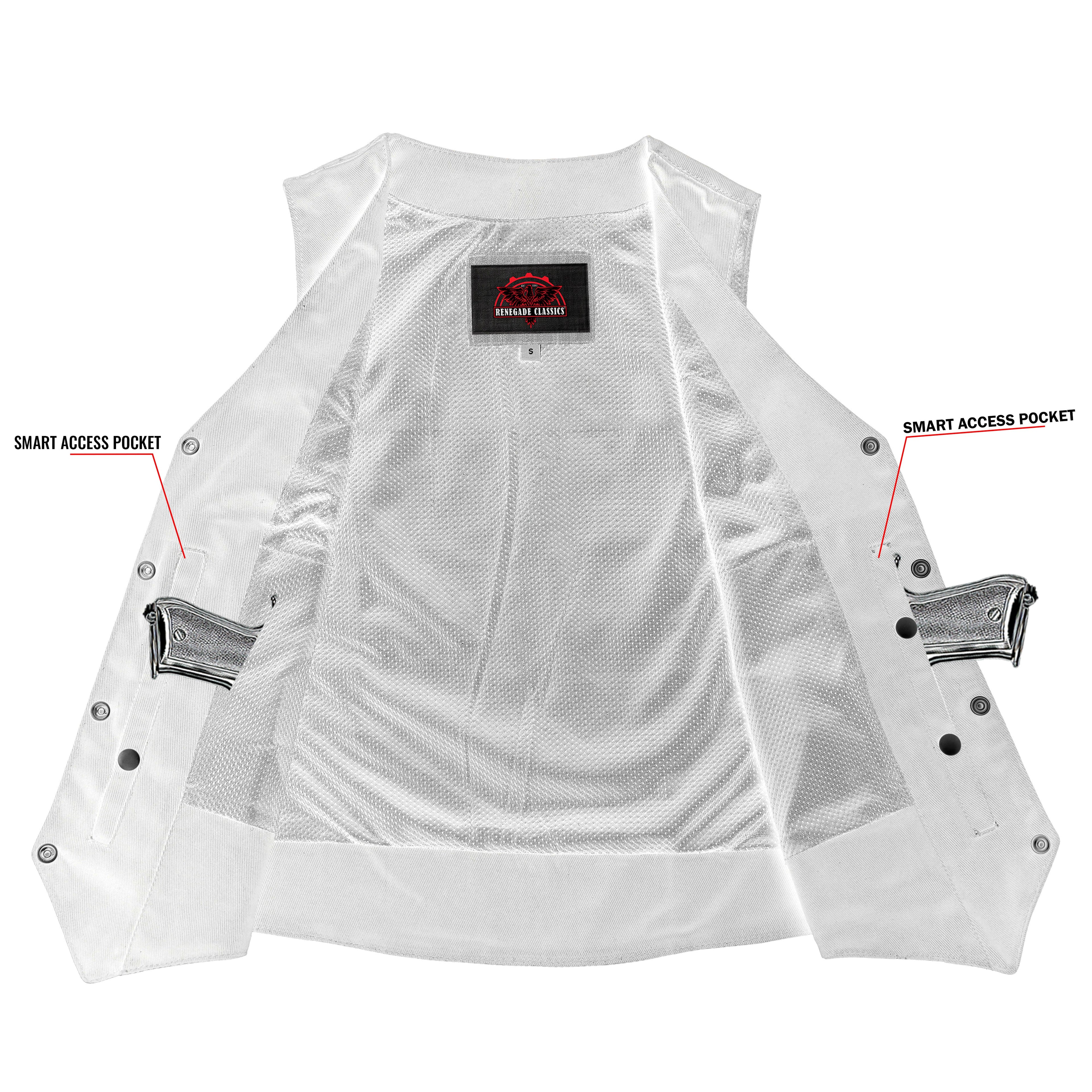 Women's Denim Classic Plain Sides Vest