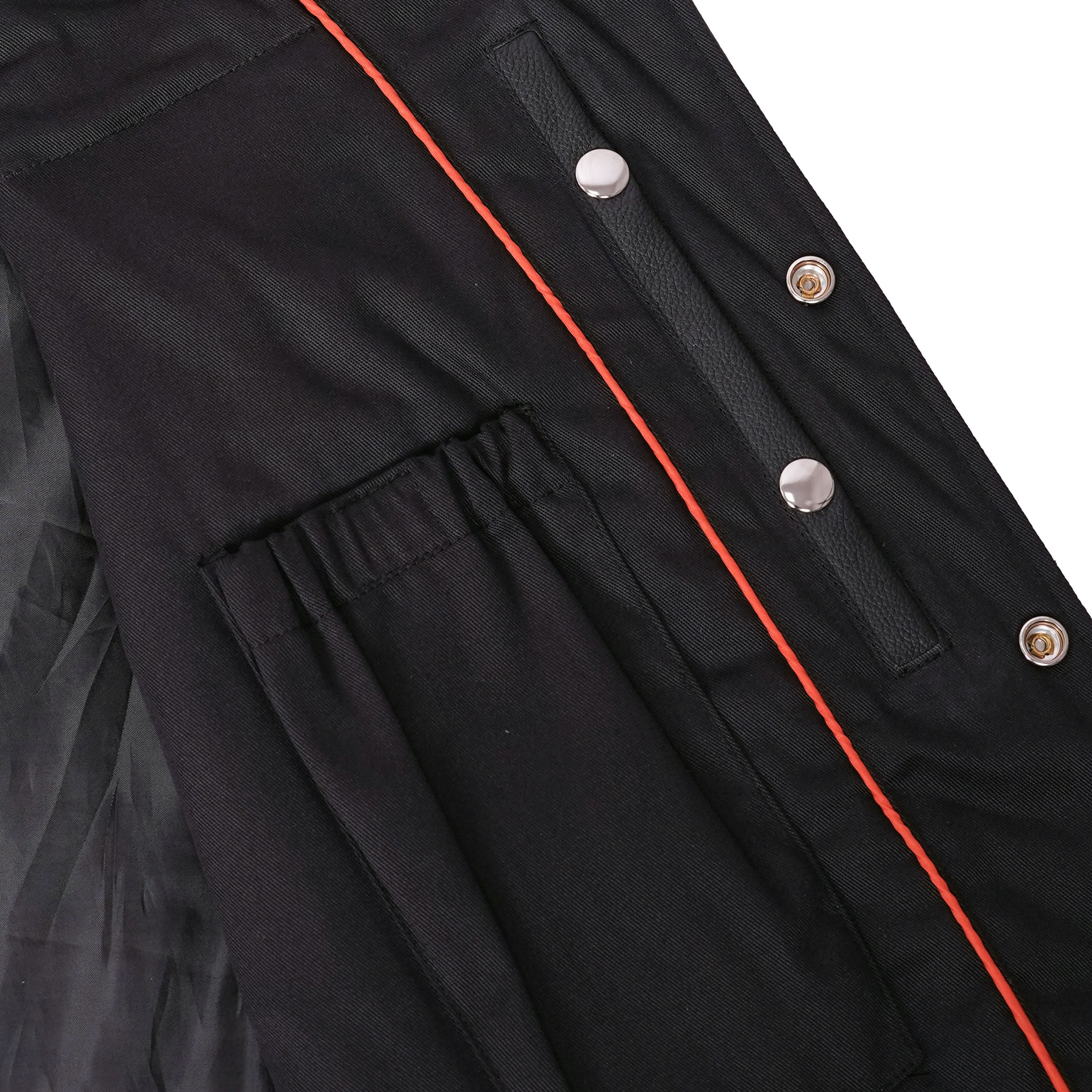Buffalo Nickel Black Leather Vest for Men - Customizable Back & Satin Liner