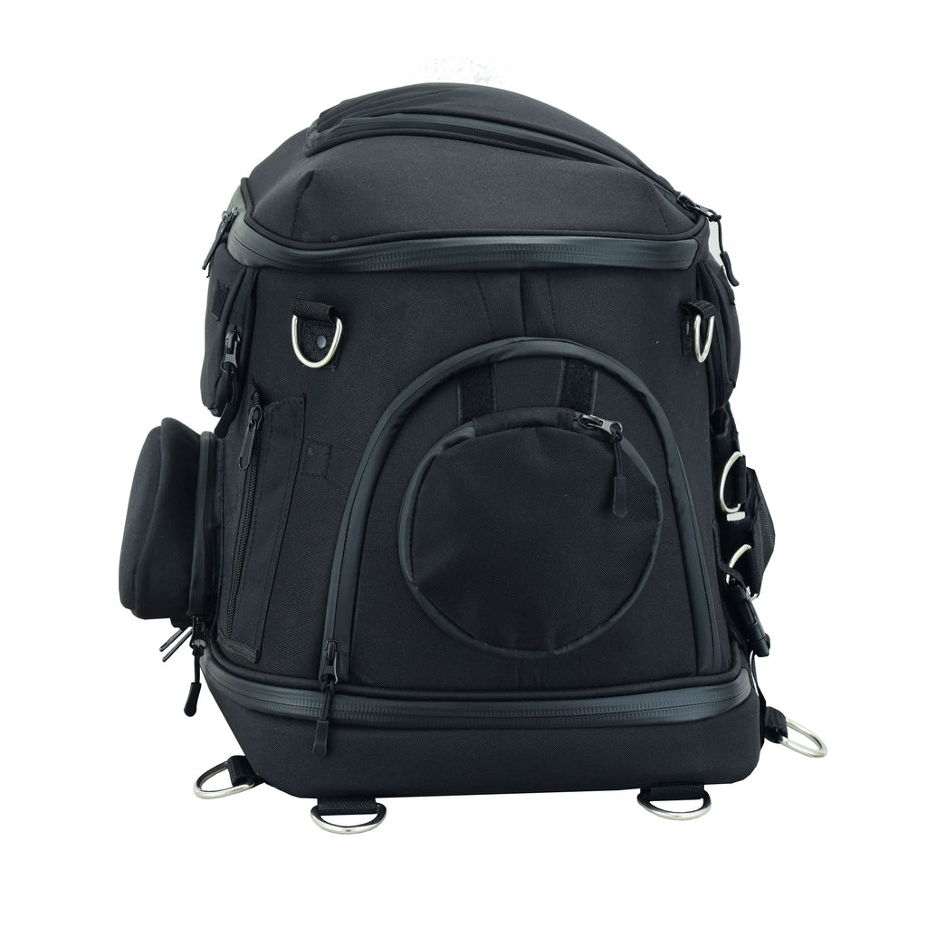 Renegade Classics Black Heavy Duty Textile Motorcycle Pet Carrier Si