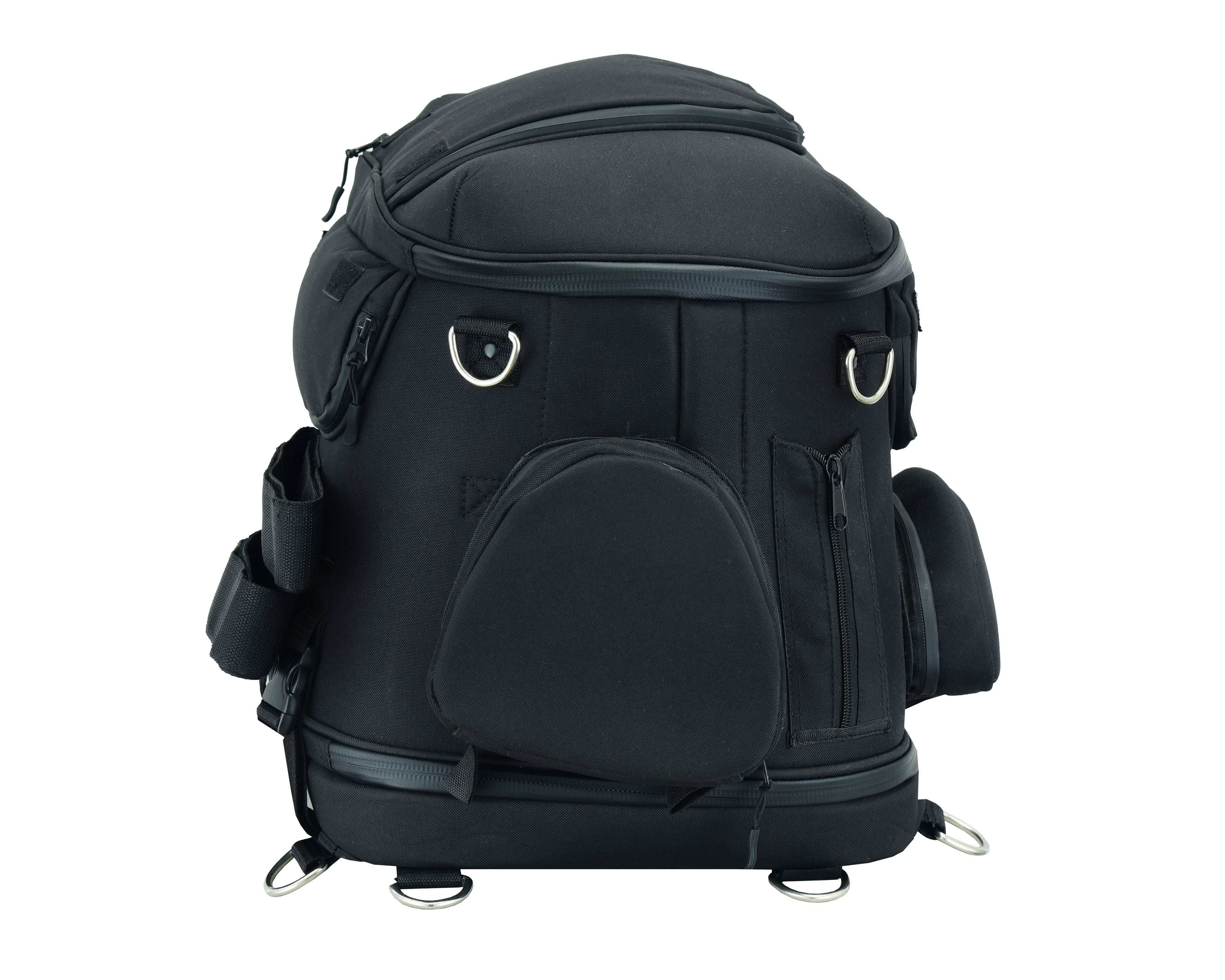 Renegade Classics Black Heavy Duty Textile Motorcycle Pet Carrier Si