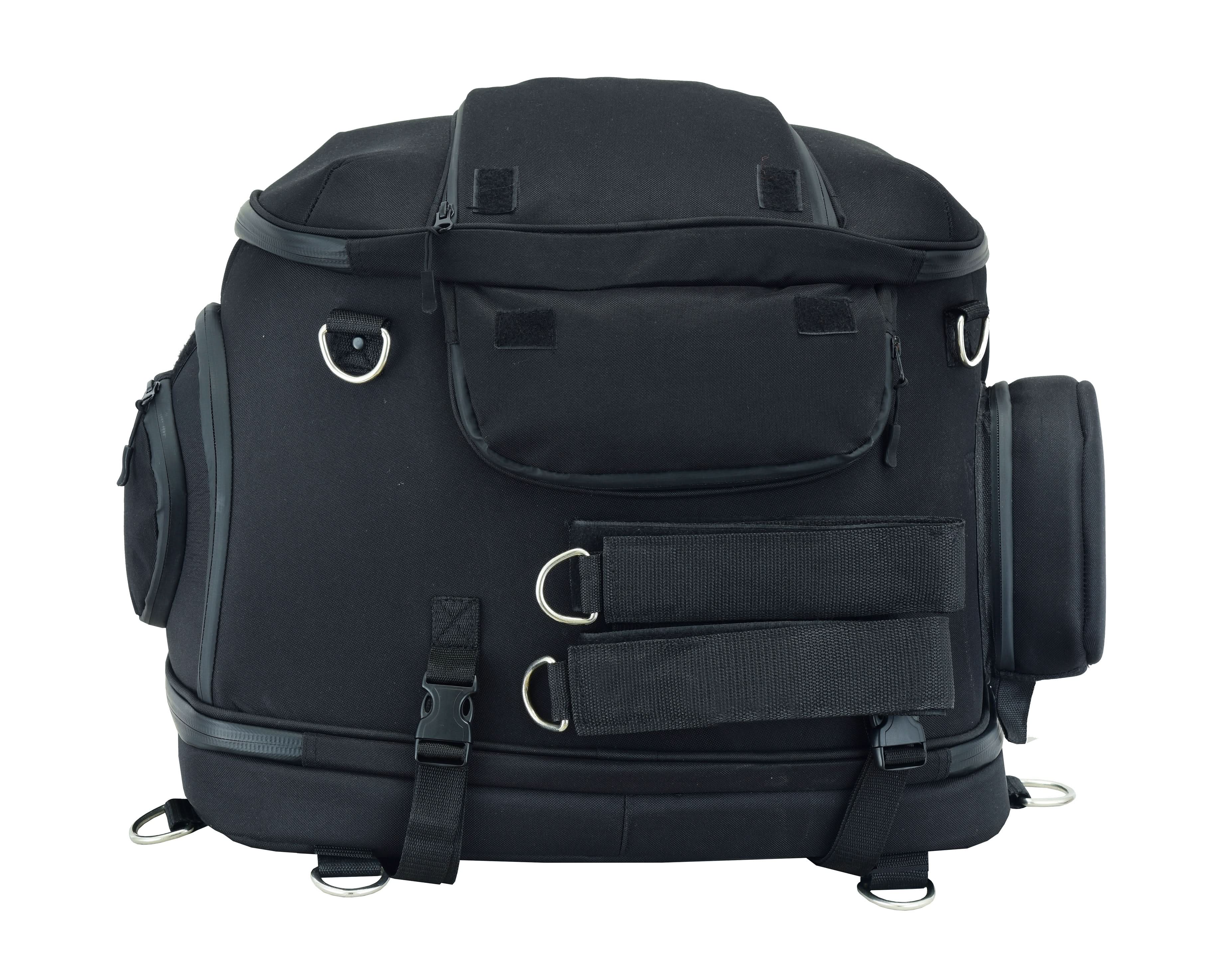 Renegade Classics Black Heavy Duty Textile Motorcycle Pet Carrier Si