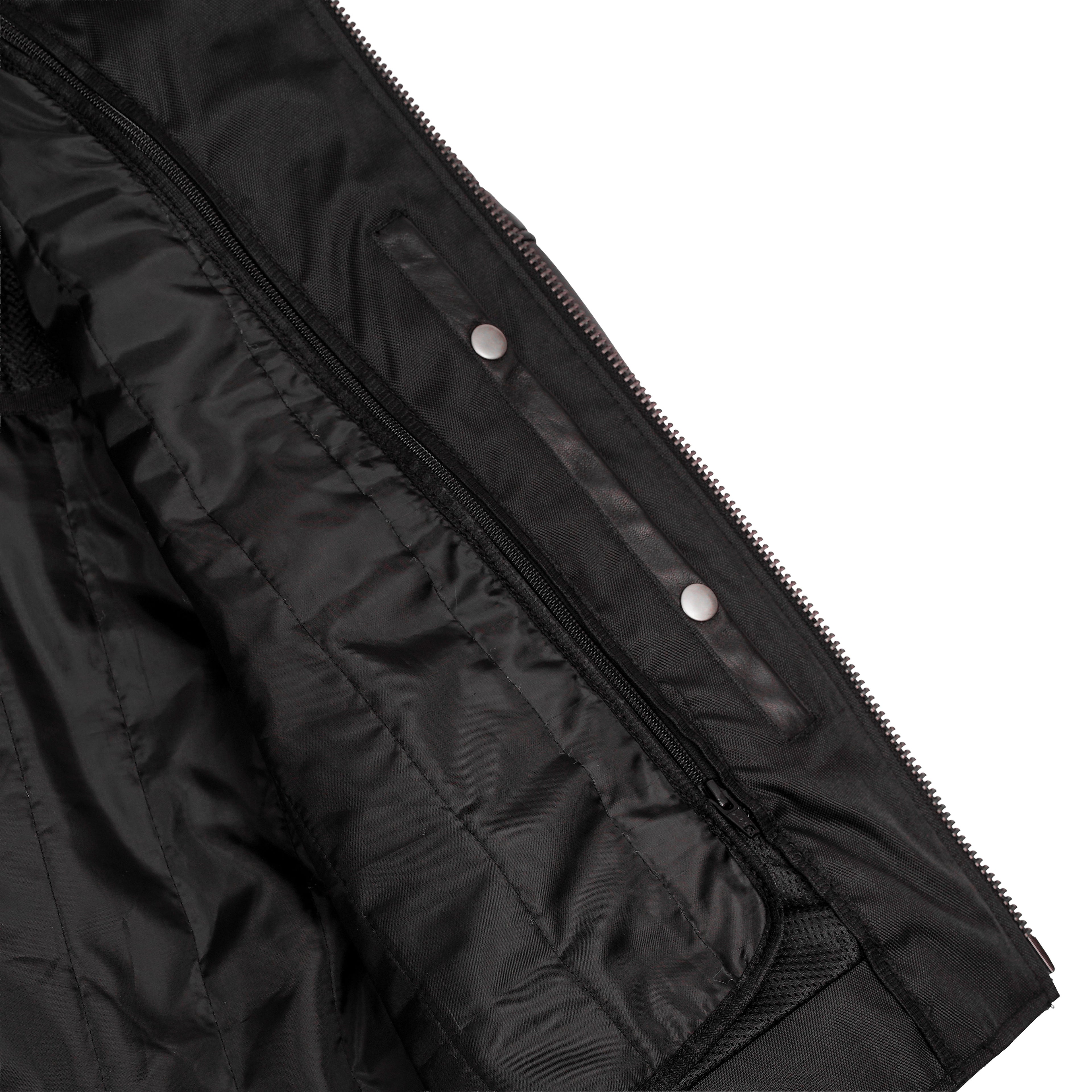 Men's Lightweight Drum Dyed Naked Lambskin Crossover Scooter - Black
