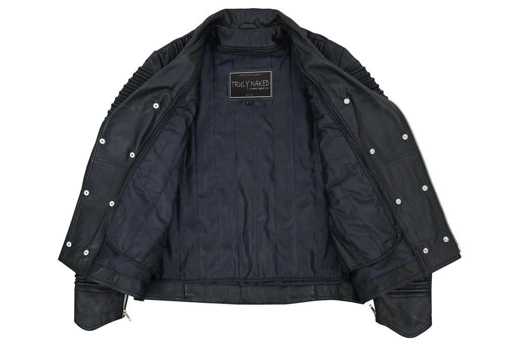 Bonestar Men's Black Fashion Leather Jacket