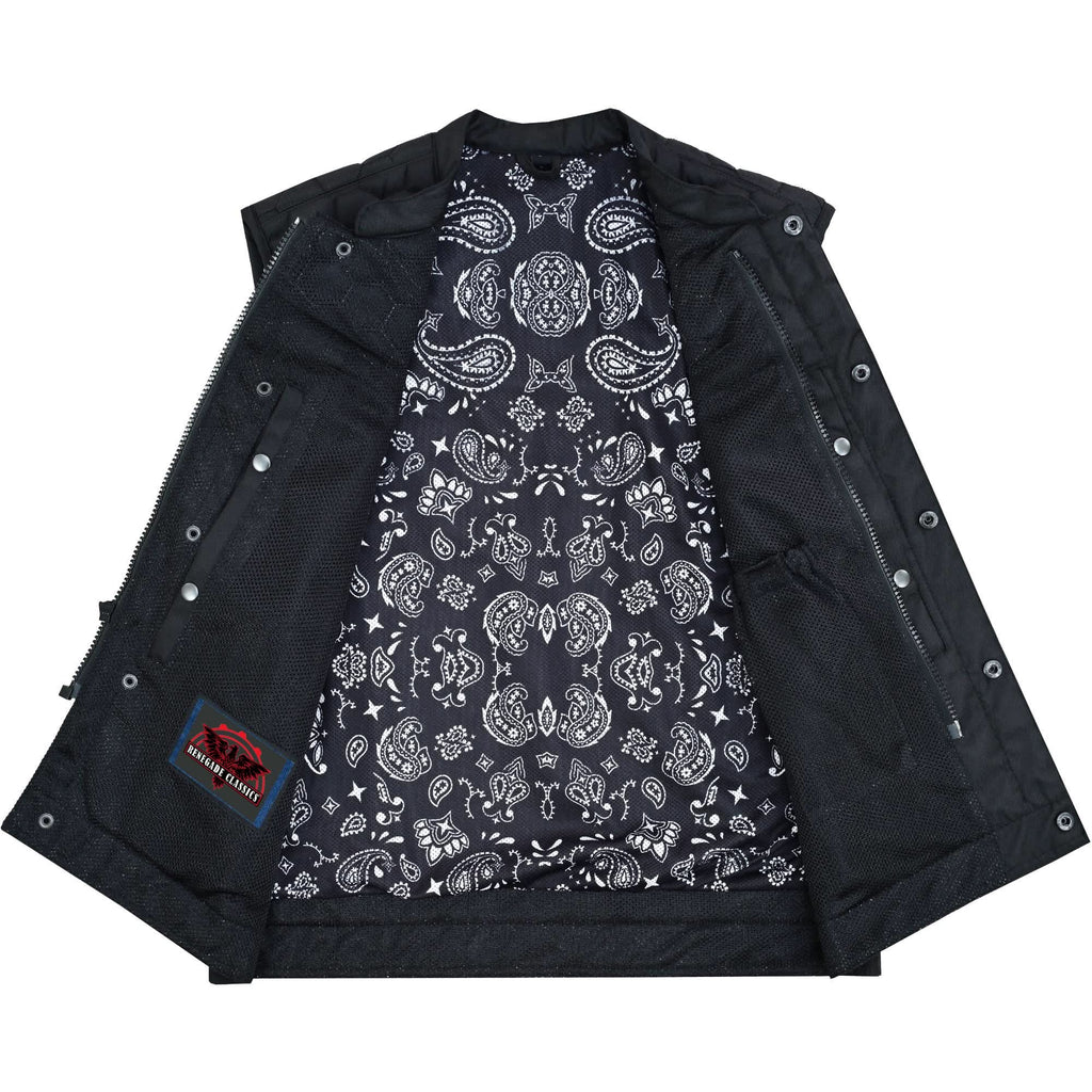 Mesh Heat Men's Black Mesh Textile Vest