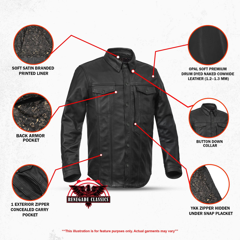 Road Sovereign - Leather Motorcycle Shirt