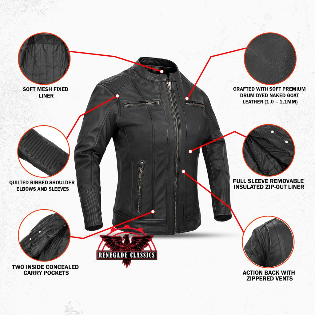 Furyforge Pro - Women’s Motorcycle Leather Jacket