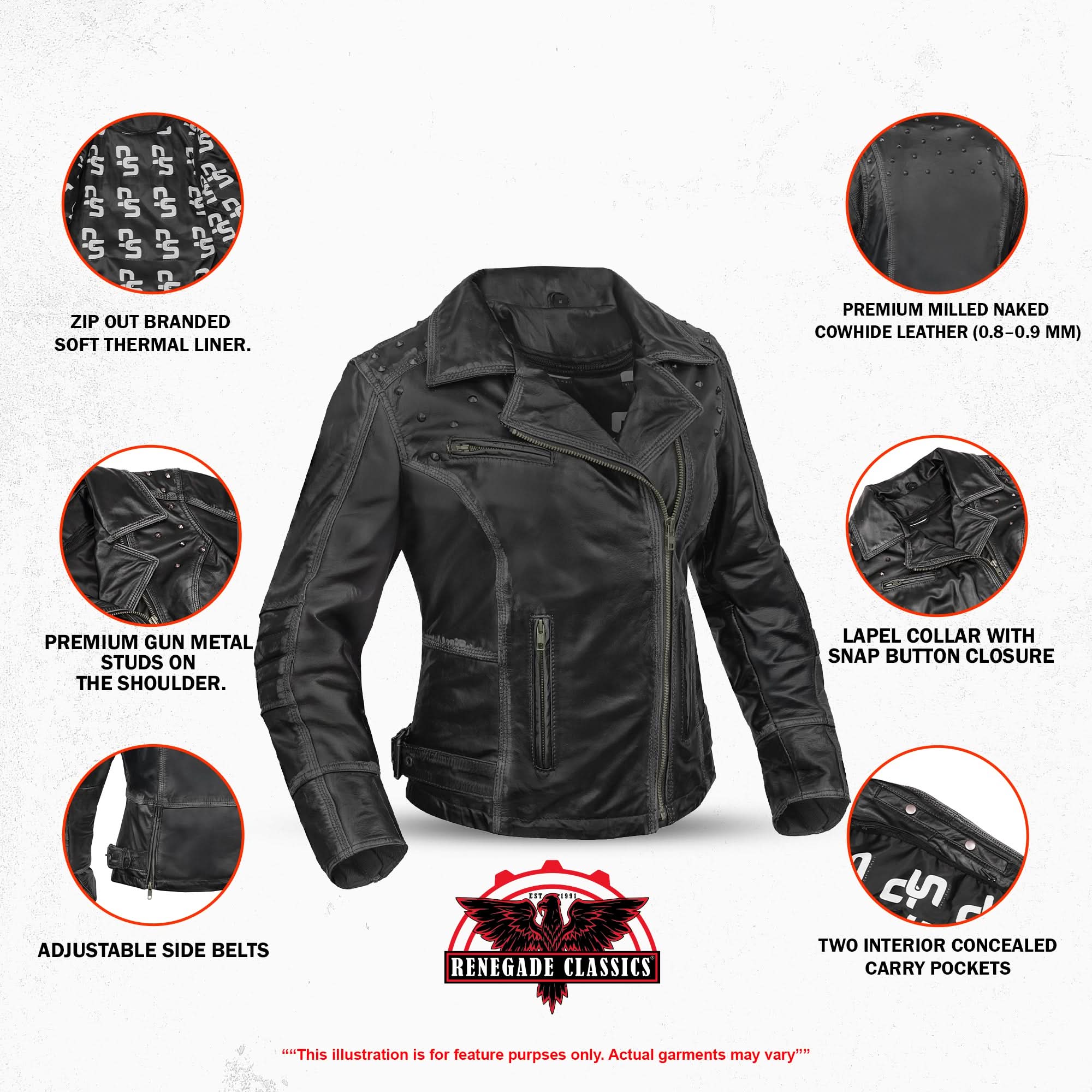 Shadow Stud - Women’s Leather Motorcycle Jacket