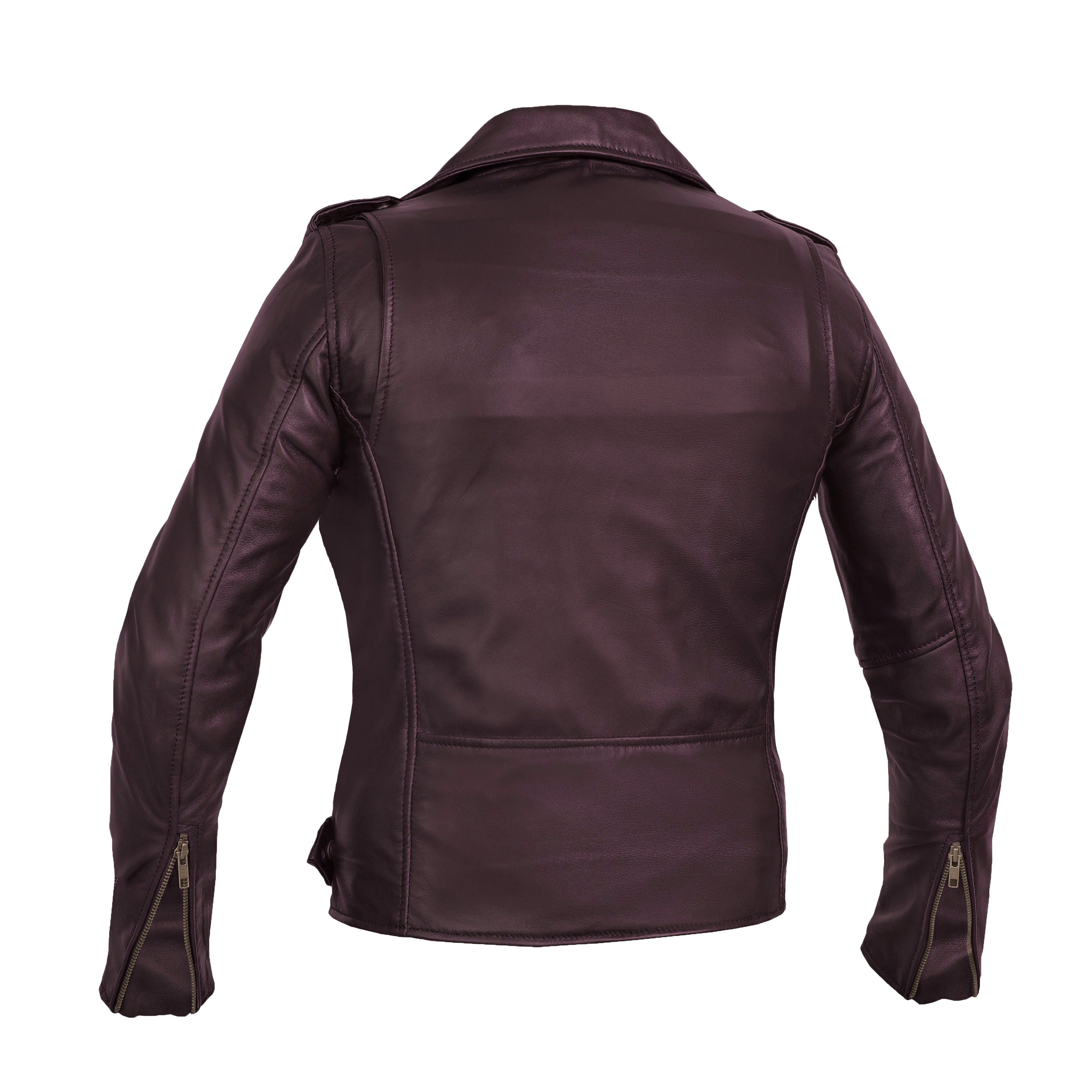 Rose Glow Women's Oxblood Fashion Leather Jacket