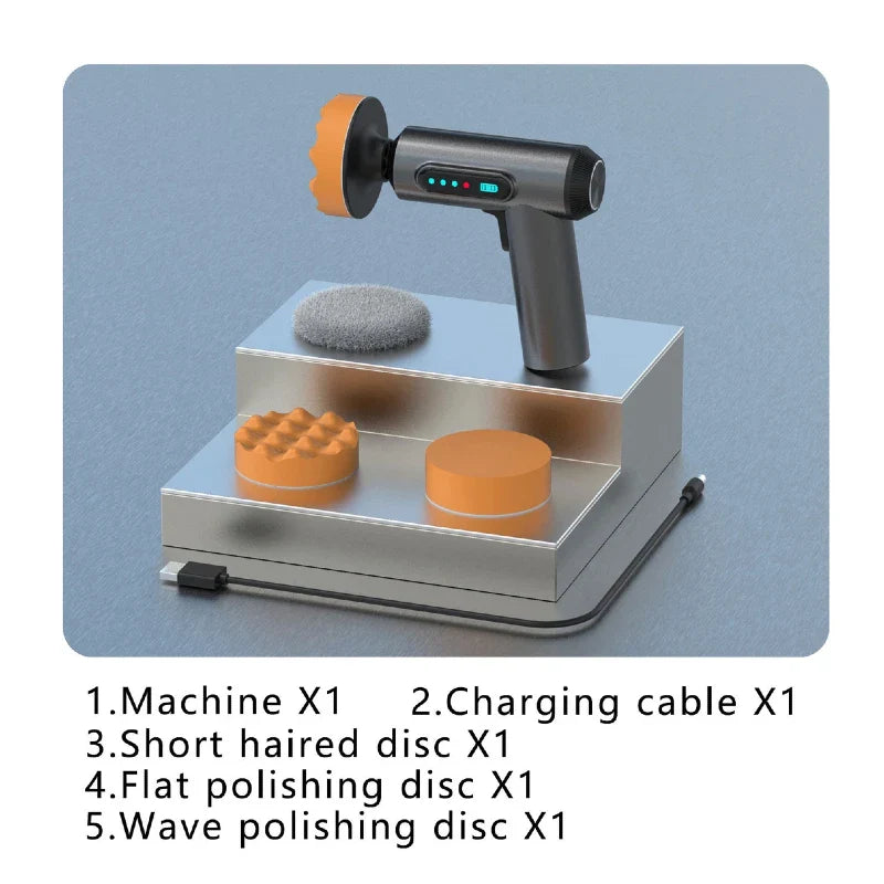 Car Polishing Sanding Machine Wireless Car Paint Scratch Repair Windscreen Glass Oil Film Remove Machine Leather Care