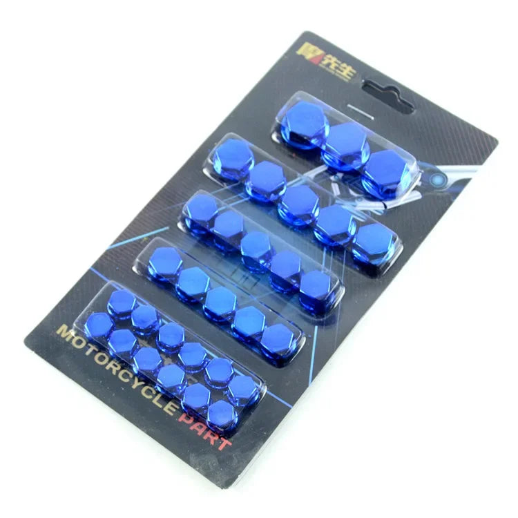 30pcs Motorcycle Screw Decoration Cover Plating Cap for Car Motor Scooters Electric Colored Nut Cover Motorcycle Accessories