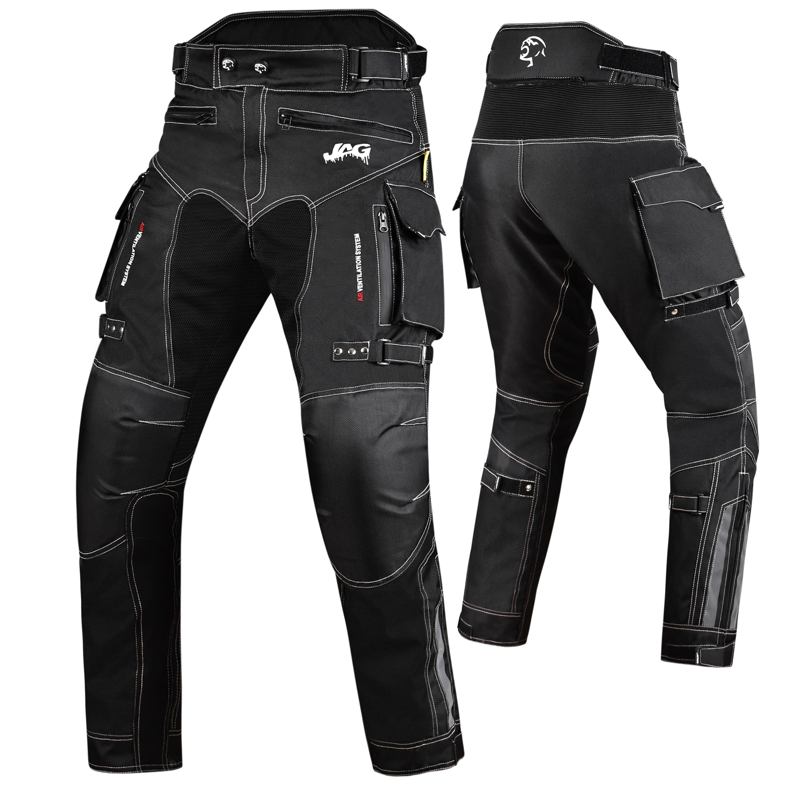 The mavrick- Motorcycle Protective Pants (Black)  By:JAG.