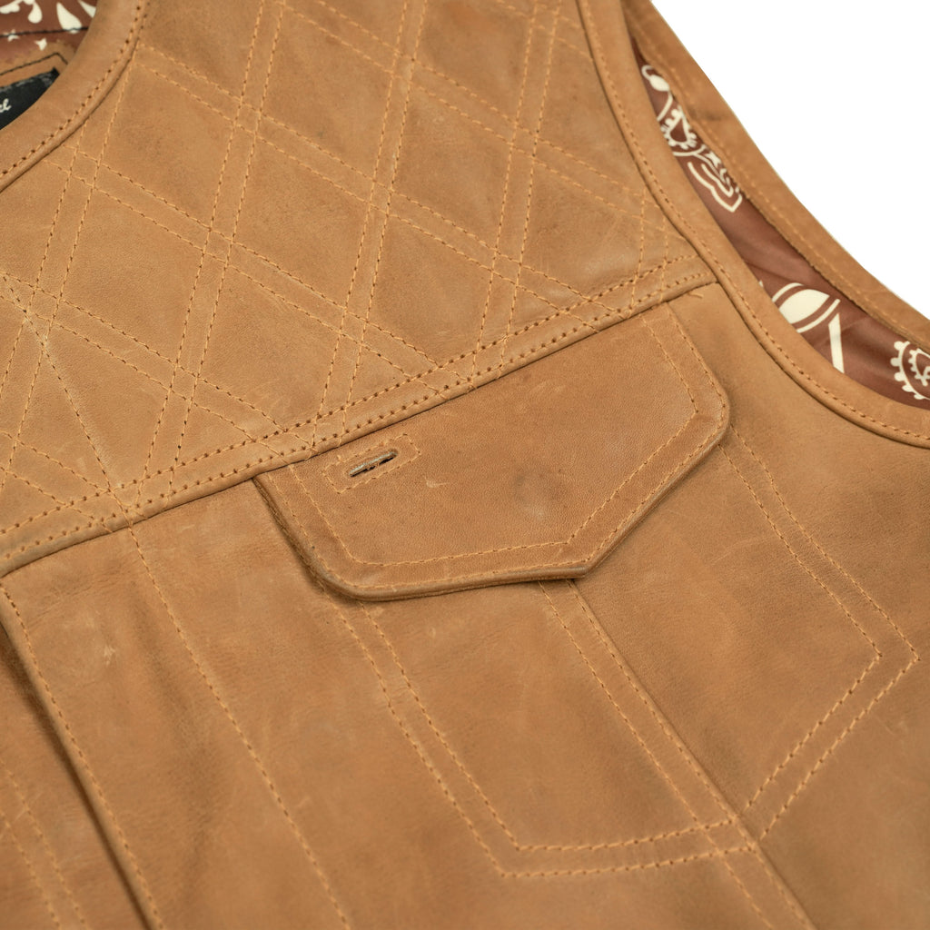 Rustic Rebel™ Lowcut Men’s Brown Leather Vest