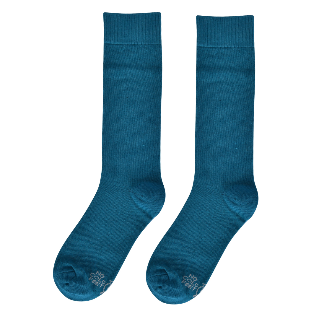 Solid Peacock Green Socks
