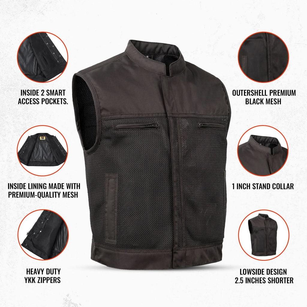 Blaze Lowcut Men's Motorcycle Mesh Vest