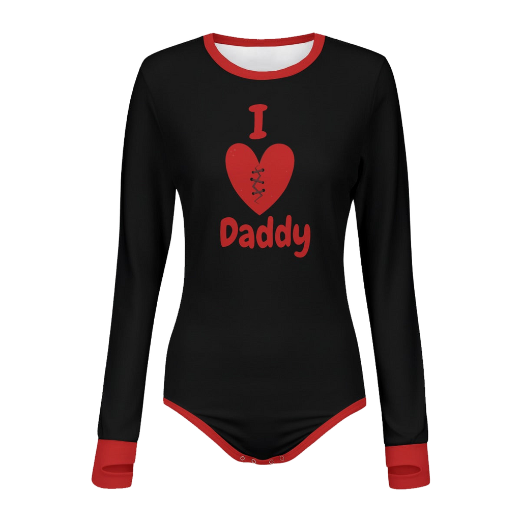 I Heart Daddy Long Sleeve CuddleSuit