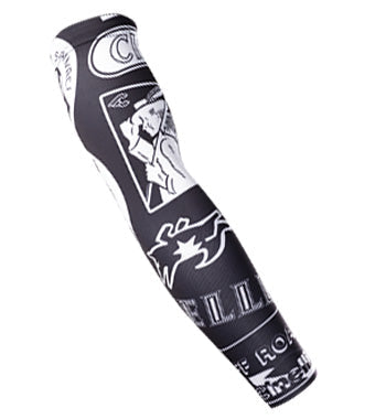 Cinelli Tempo Arm Warmers (Black/ White Cinelli Pattern) Large/X-Large
